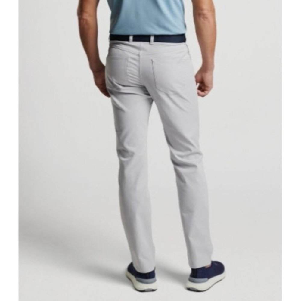 Peter Millar Mens Crown Sport ebb Performance 5 Pocket Pants Size 38/27 Gray NEW